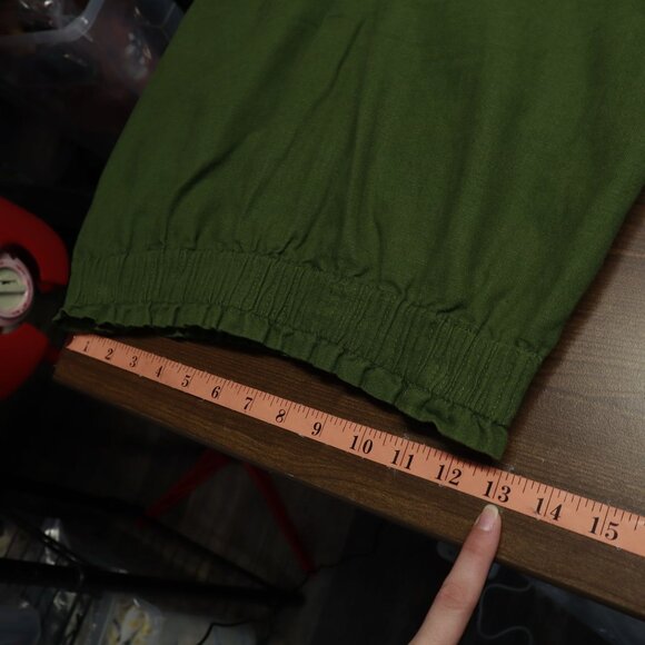 J.Crew Linen Pull On Skirt Womens 0 Green Vacation Cruise Forest Resort Goblin - Picture 8 of 13